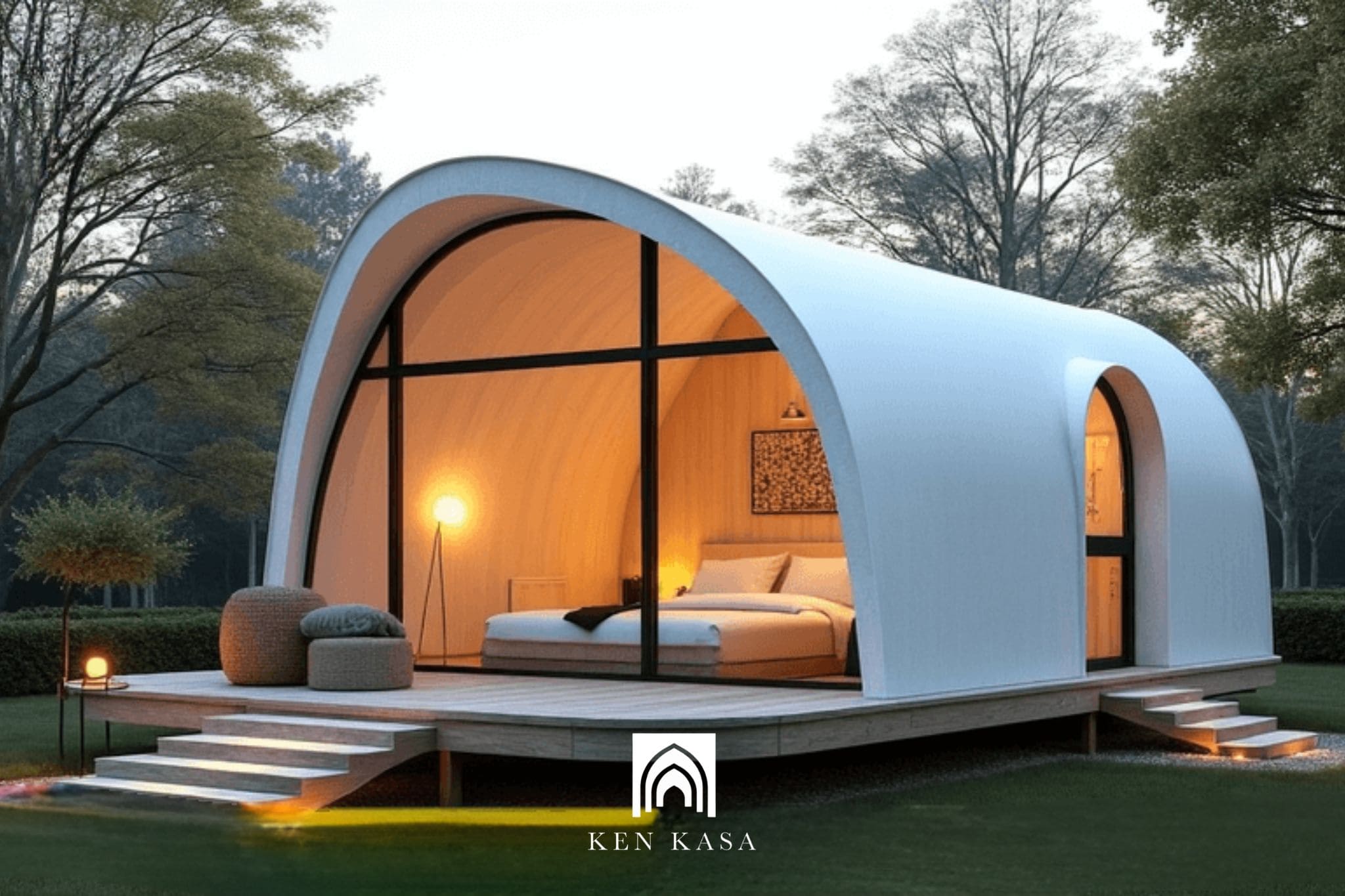 Mẫu thiết kế bungalow m&aacute;i v&ograve;m